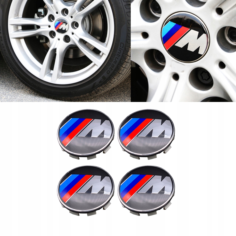 

4 szt 68MM Bmw M Dekielki Do Felg Kapsle Dekiel