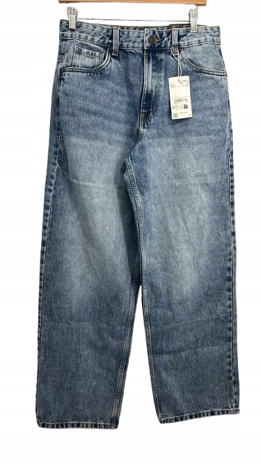 D5176 C&A SPODNIE JEANSY MŁODZIEŻOWE NIEBIESKI BAGGY FIT R.176CM