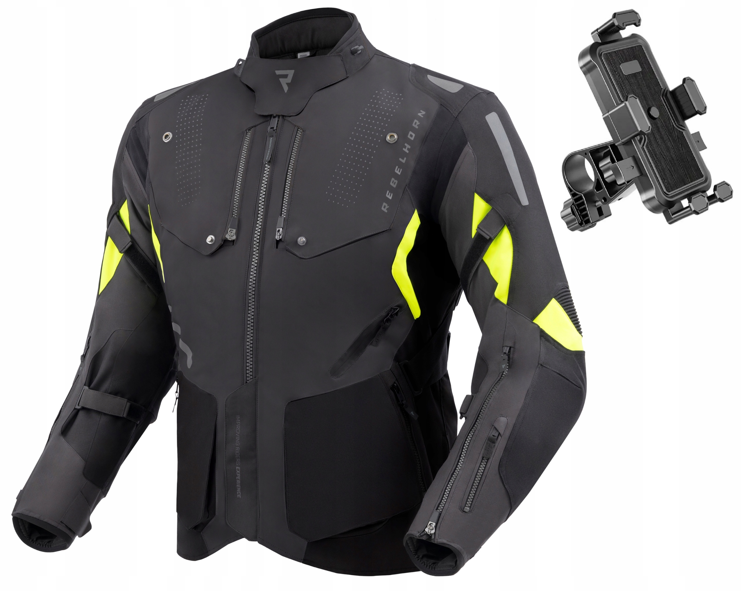 Turistická bunda Rebelhorn Hiker IV dark grey/yellow XL s držiakom zdarma