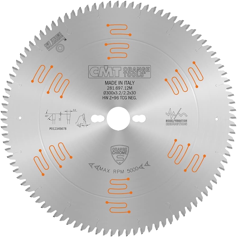 Tarcza/piła do laminatu 300x30mm Hm Z=96K/P=3,2/2,2 FFT-3°NEG (ch) Cmt