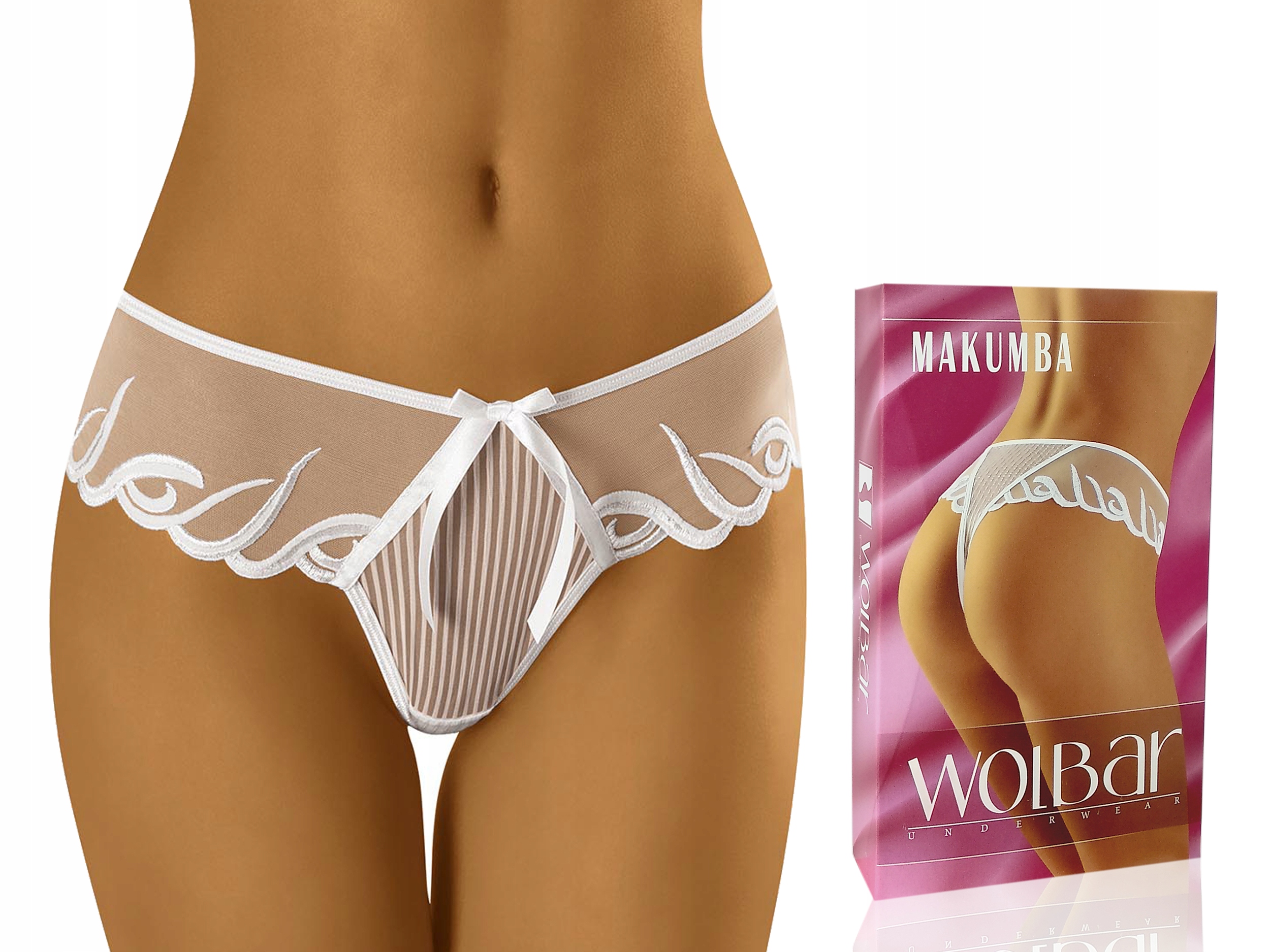 

Wolbar makumba Stringi białe S