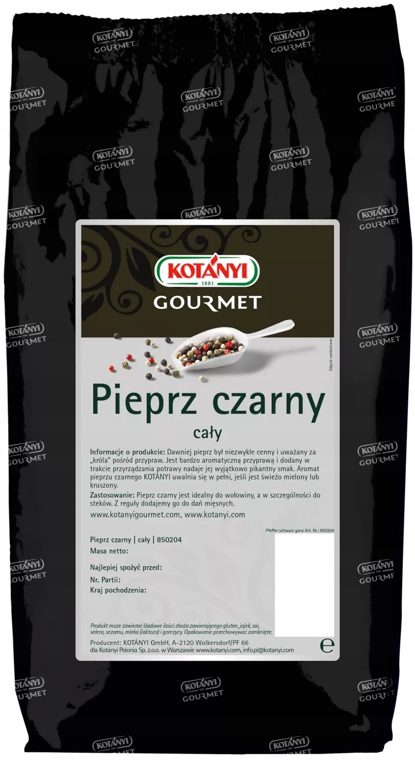 Kotanyi Pieprz Czarny Cały Gastro 1KG