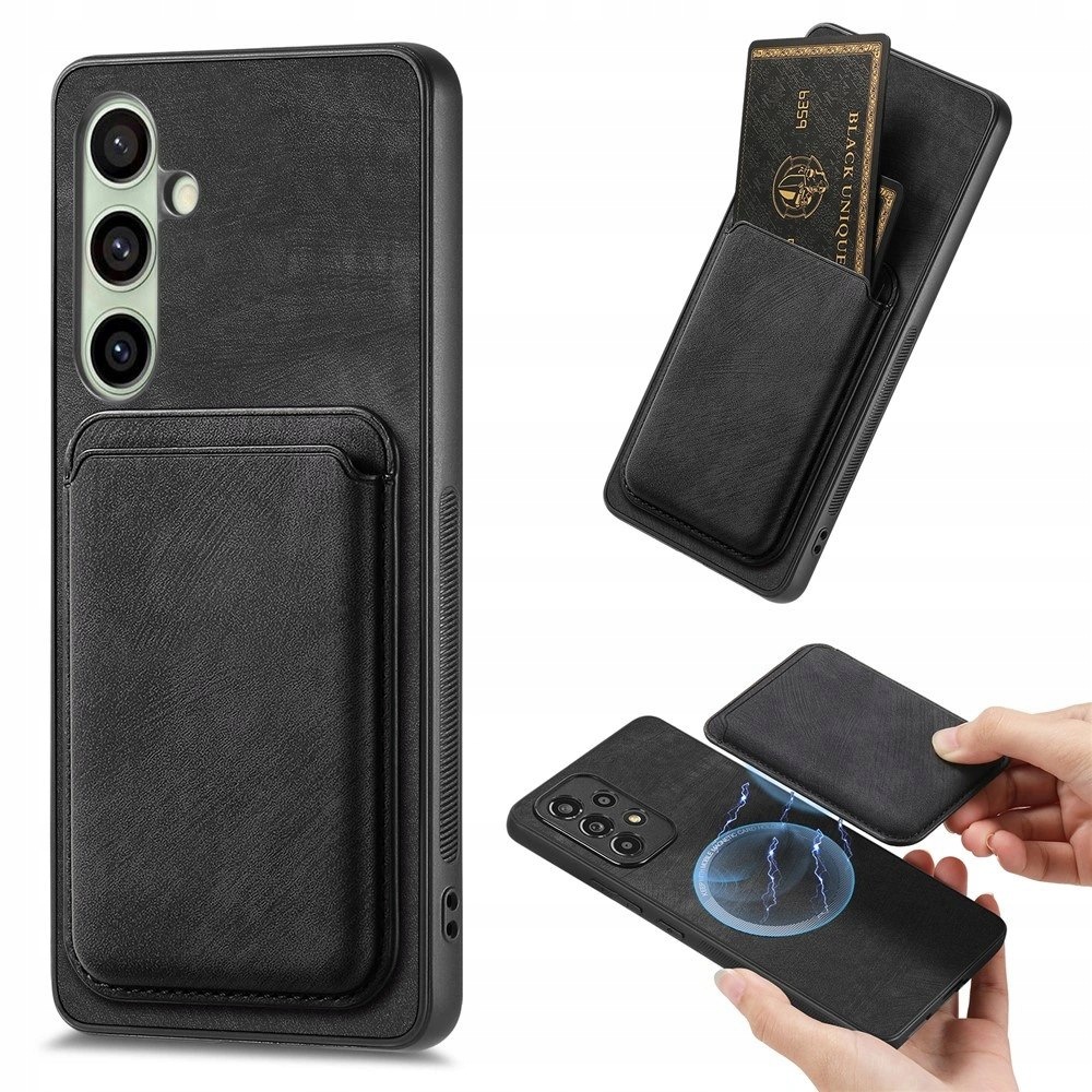 Etui na Samsung Galaxy A56 5G ze skóry syntetycznej z odpinanym uchwytem na