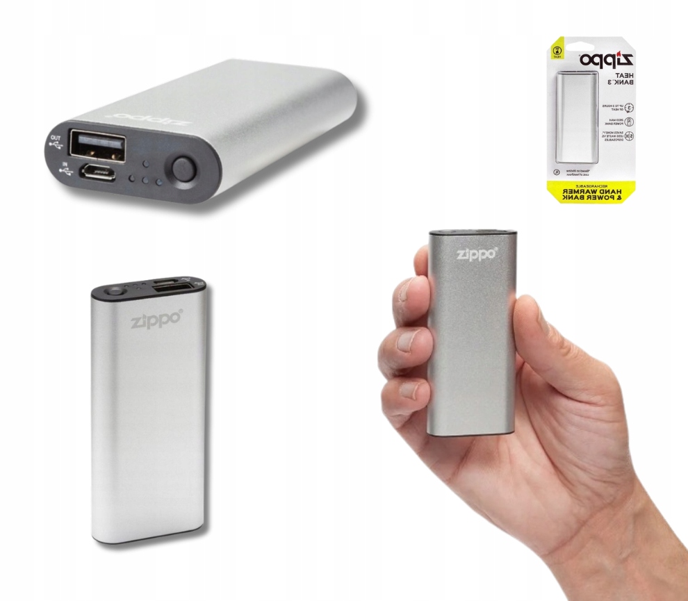 Ogrzewacz Dłoni Powerbank Podgrzewacz Rąk 3w1 Ciepły Kieszonkowy 3h