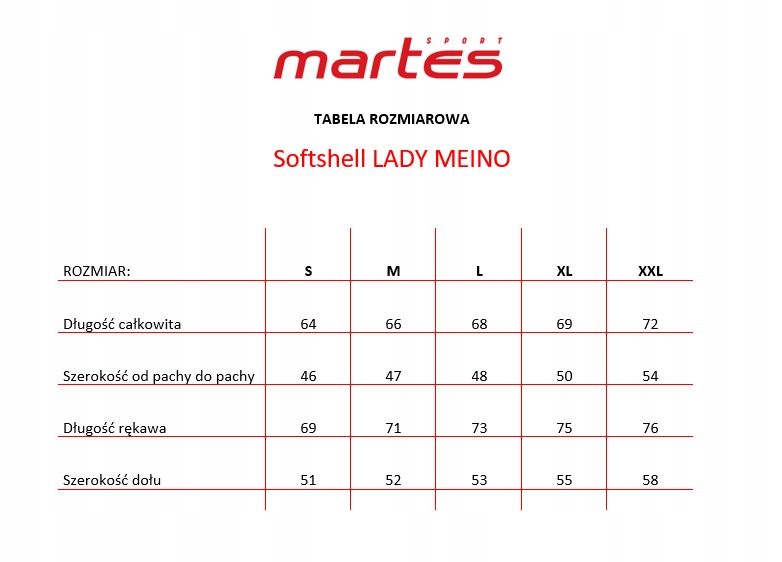 Damski softshell MARTES LADY MEINO Materiał dominujący Poliester