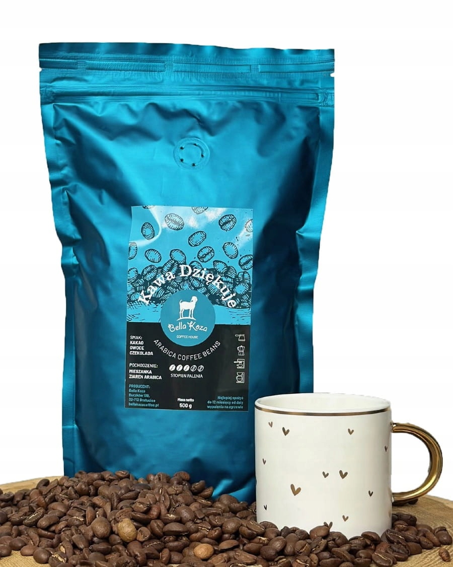 Káva Děkuji 1 kg, Bella Koza pražírna kraft, 100% arabica směs