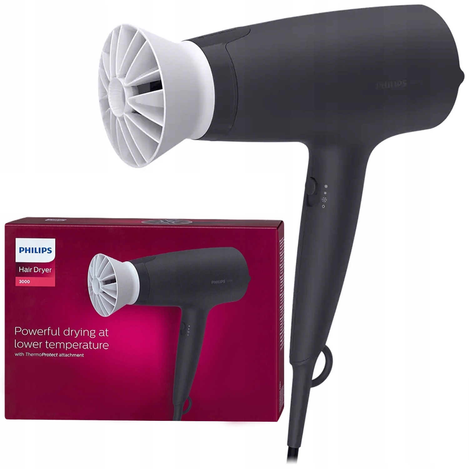 Suszarka do Włosów Philips BHD302/00 ThermoProtect Czarna