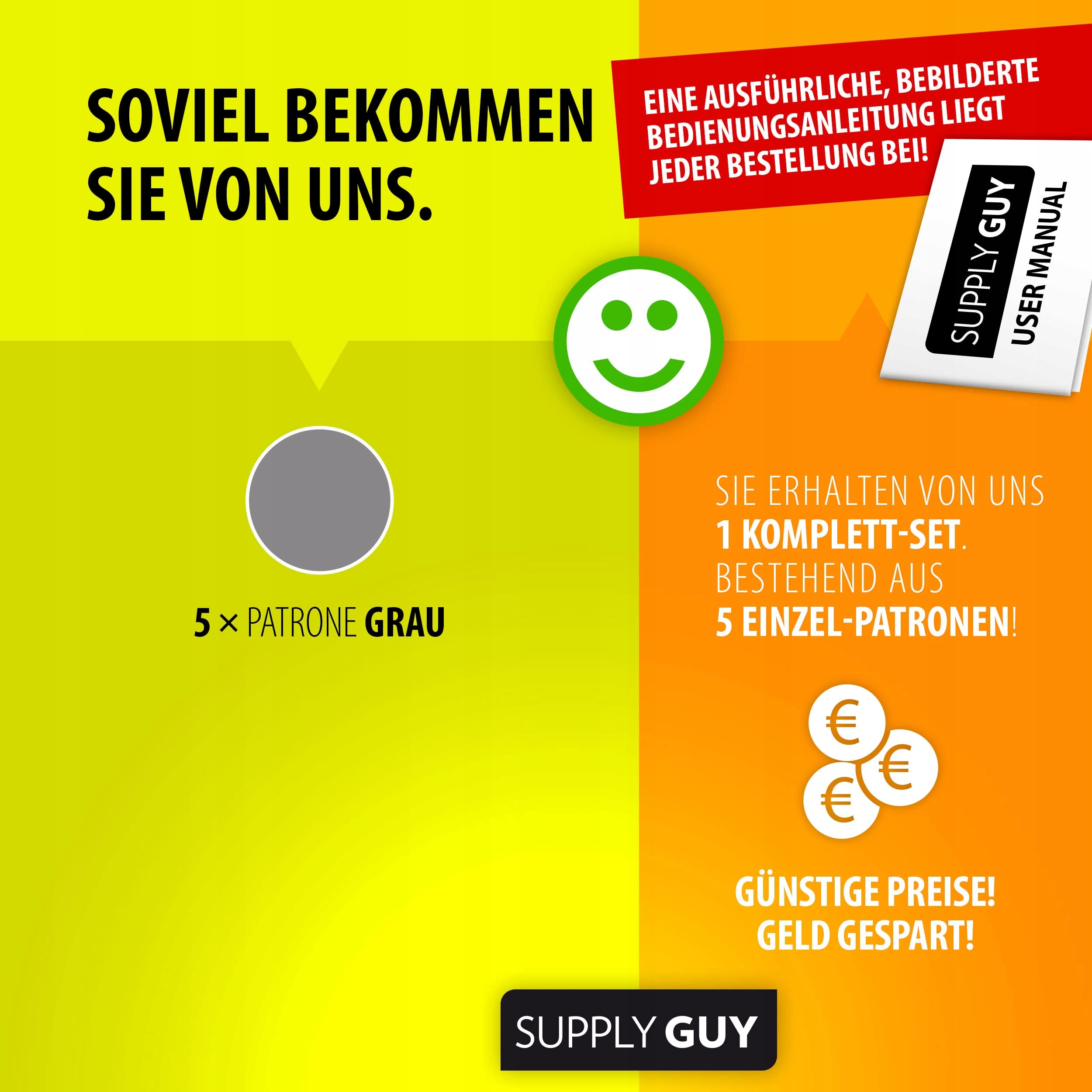 SUPPLY GUY 5 Tusze Z Chipem Kompatybilne Canon CLI-551 Szare Pixma IP8700 — miniatura 3