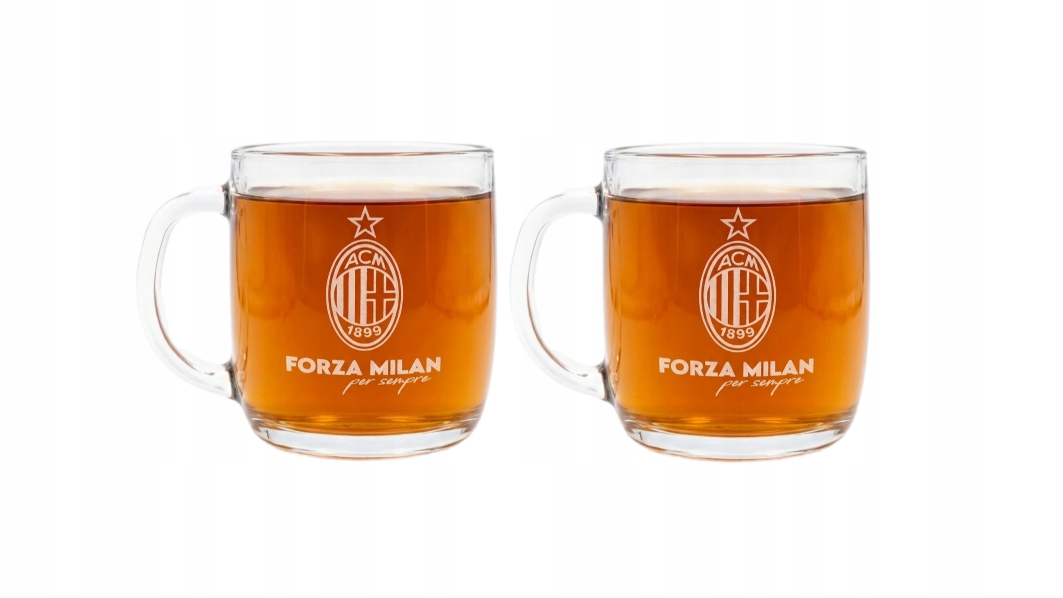 2x Kubek Szklanka 406ML grawer Ac Milan dla kibica Kawa Herbata