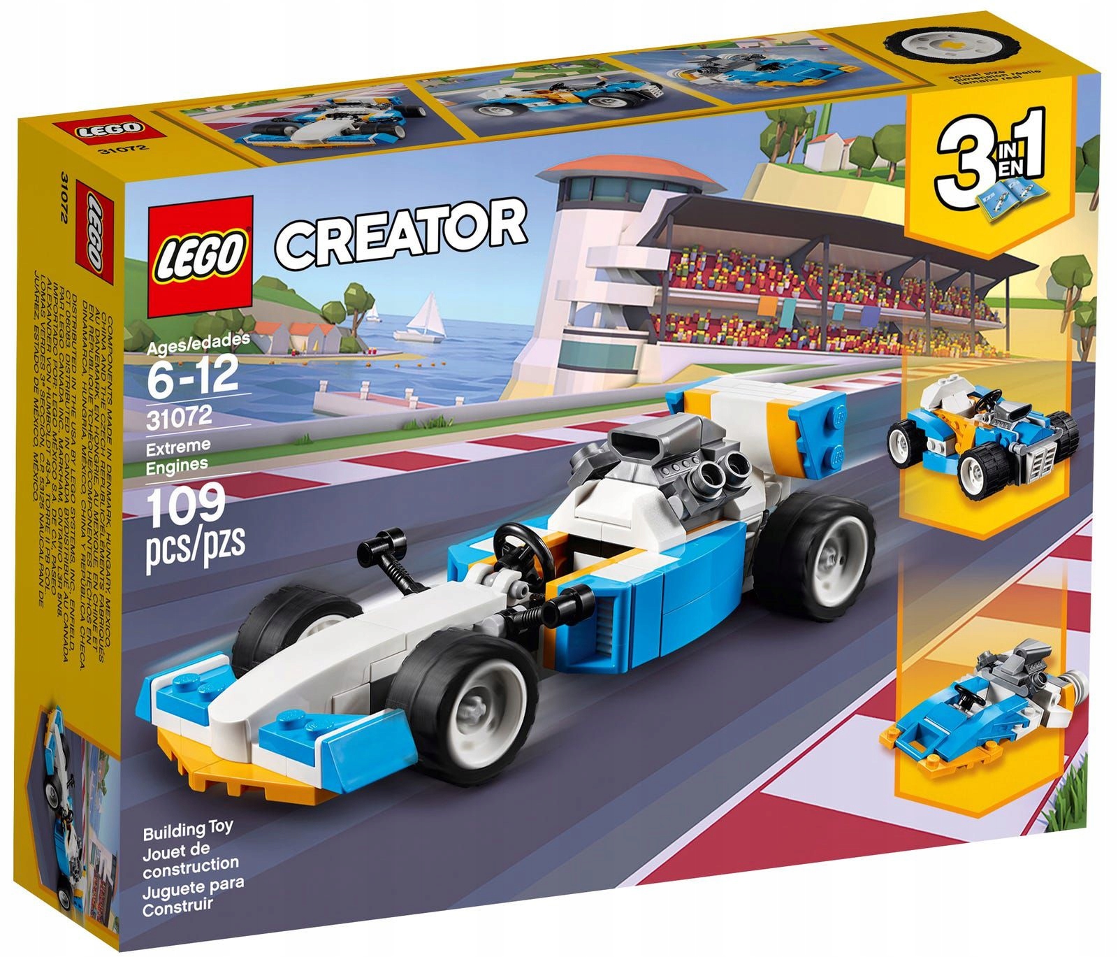 Lego 31072 Creator 3w1 Formuła 1 Motorówka Gokart Nowy Zestaw