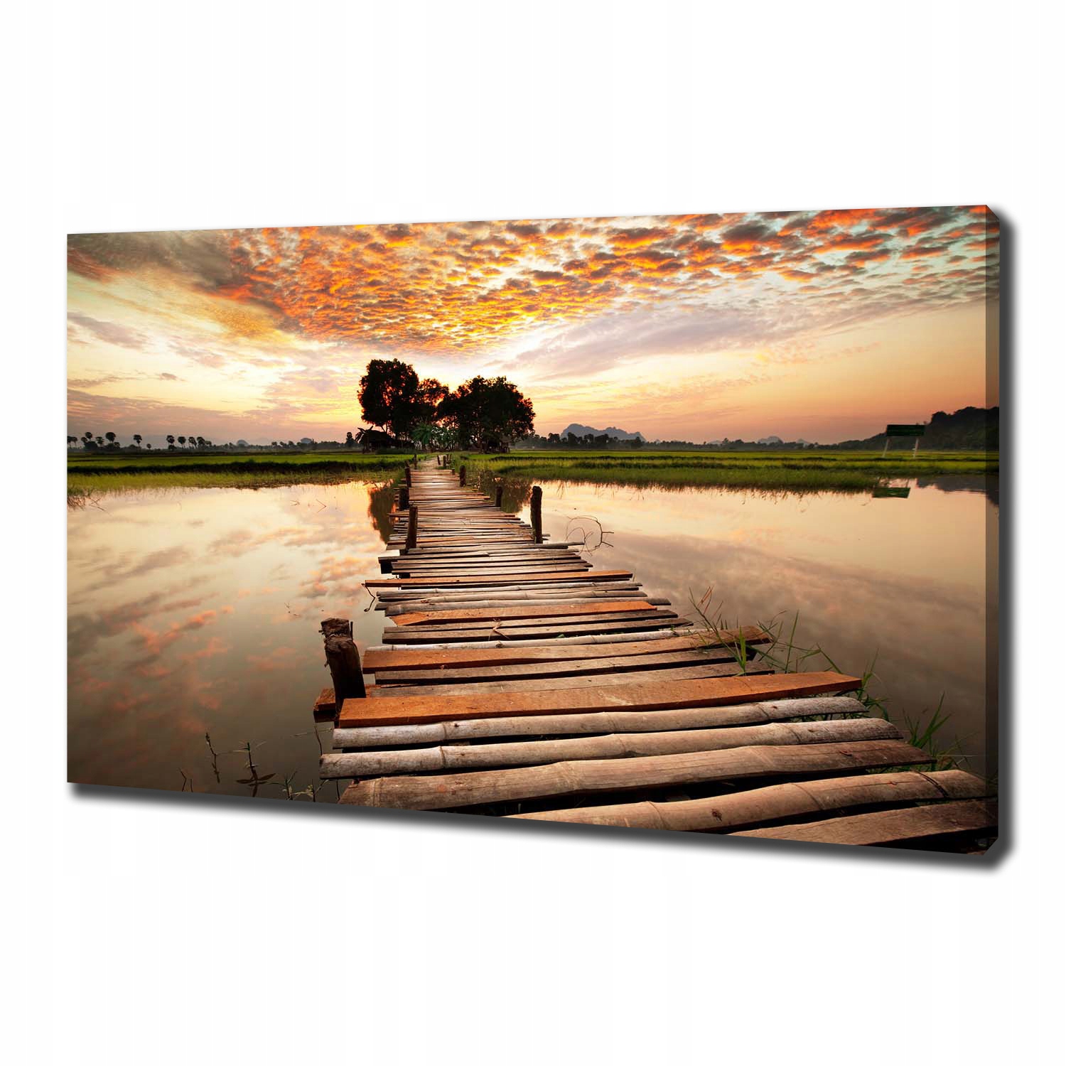 

Foto obraz na płótnie Drewniany most 100x70 cm