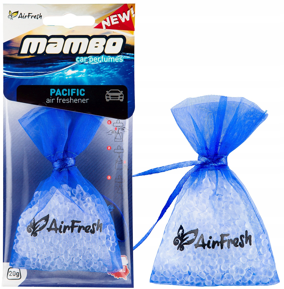 

Zawieszka woreczek AirFresh Mambo zapach Pacyfic
