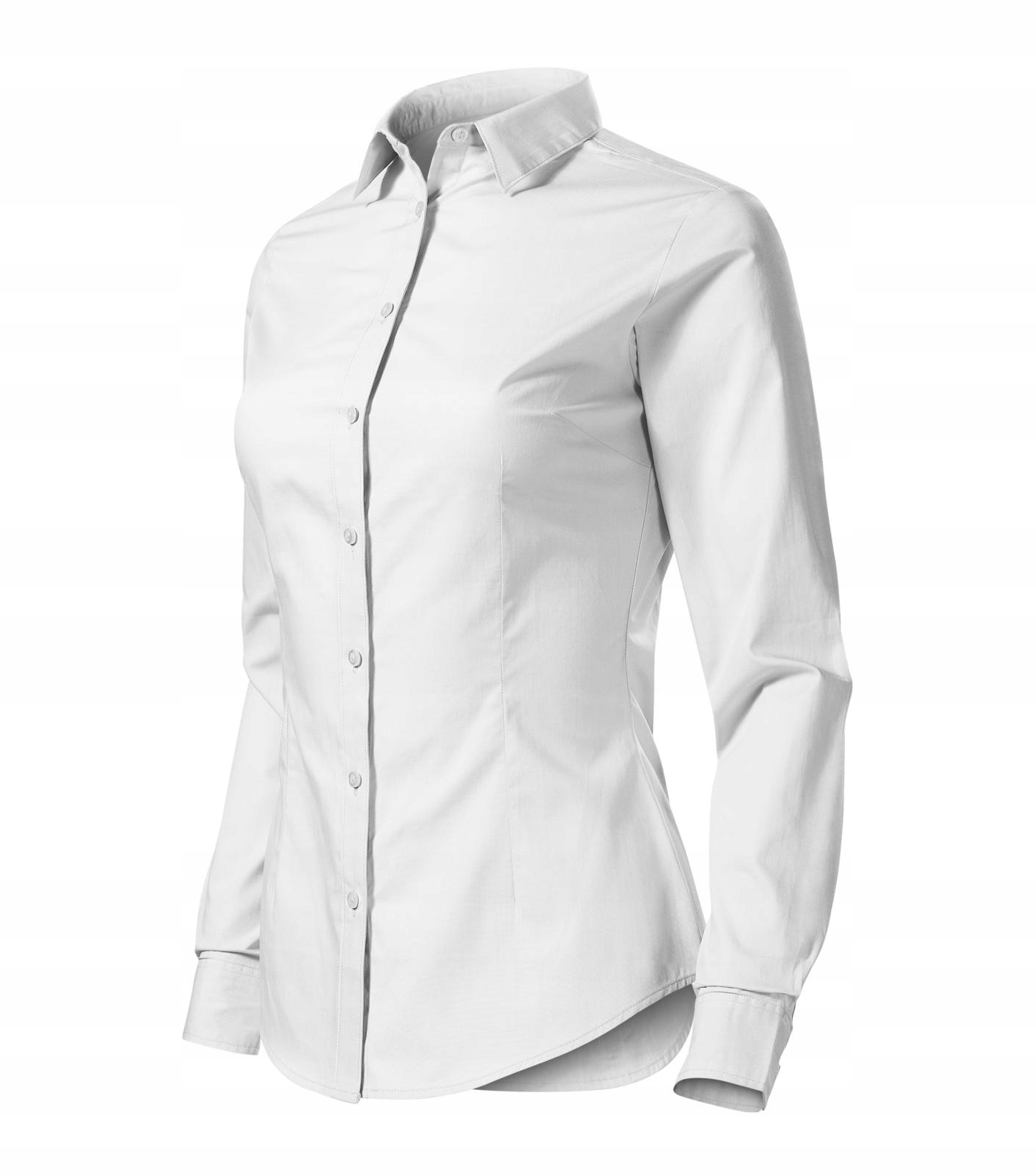 

Elegancka koszula damska 229LS Taliowana biała XL