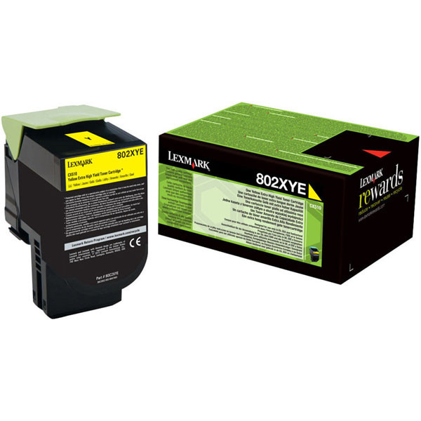 Toner Lexmark 802HC 80C2HY0 3 tisíc Y Originál žltý cx410 cx510