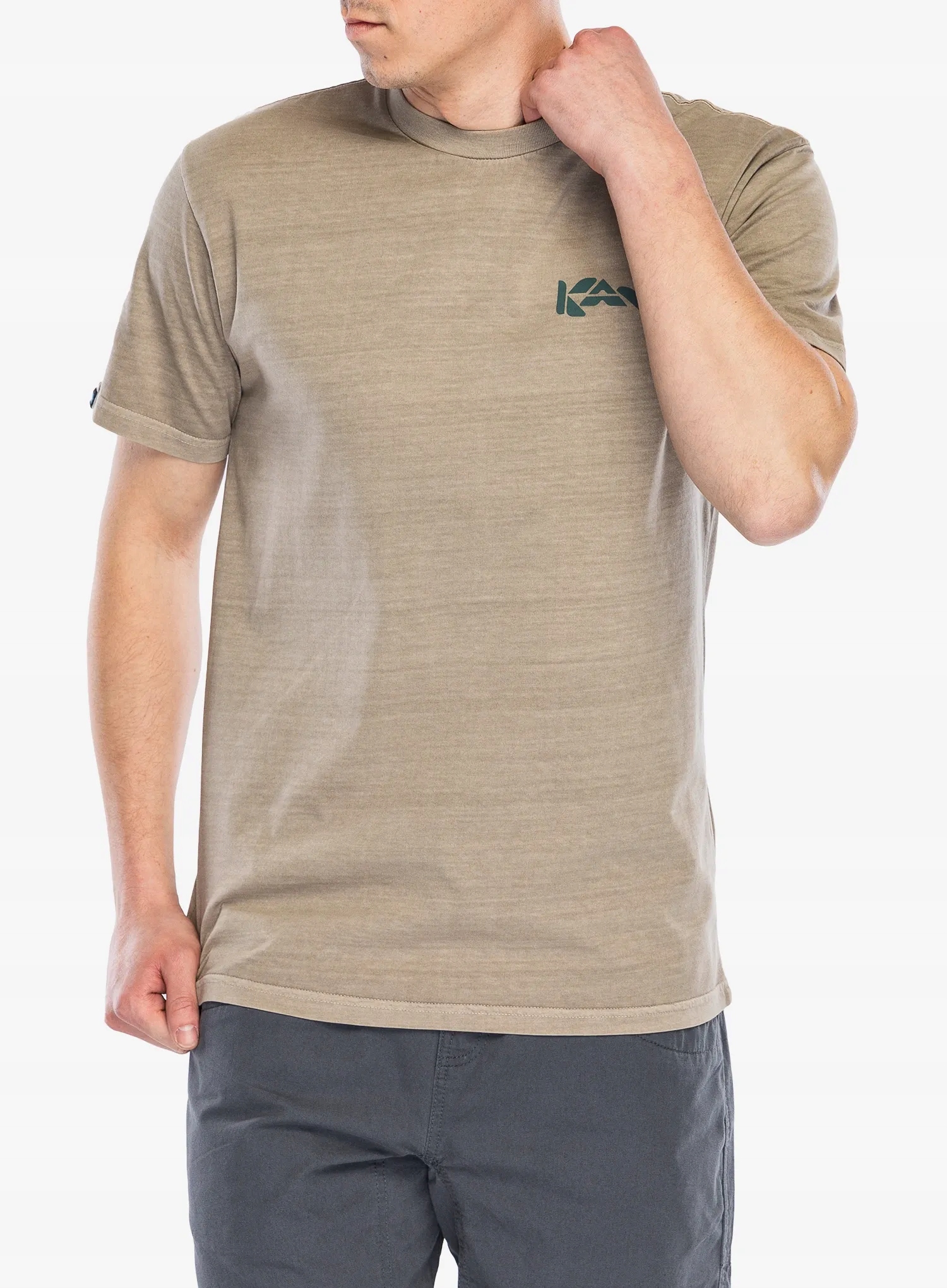 Tričko s potiskem Kavu Cubed greige S