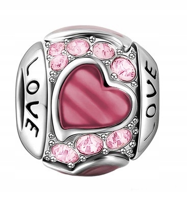 Stříbrný přívěsek Ag 925 Kulička srdce zirkony IM0710424CH