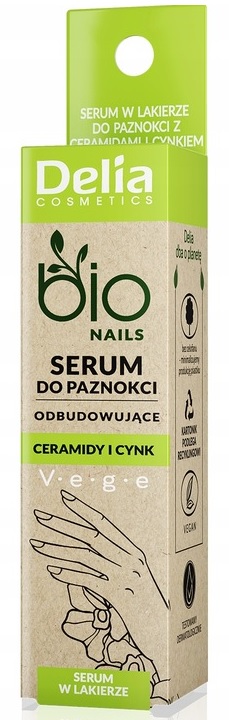 DELIA BIO - SERUM W LAKIERZE DO PAZNOKCI ODBUDOWUJĄCE CERAMIDY I CYNK 11ml Kod producenta 5906750805955