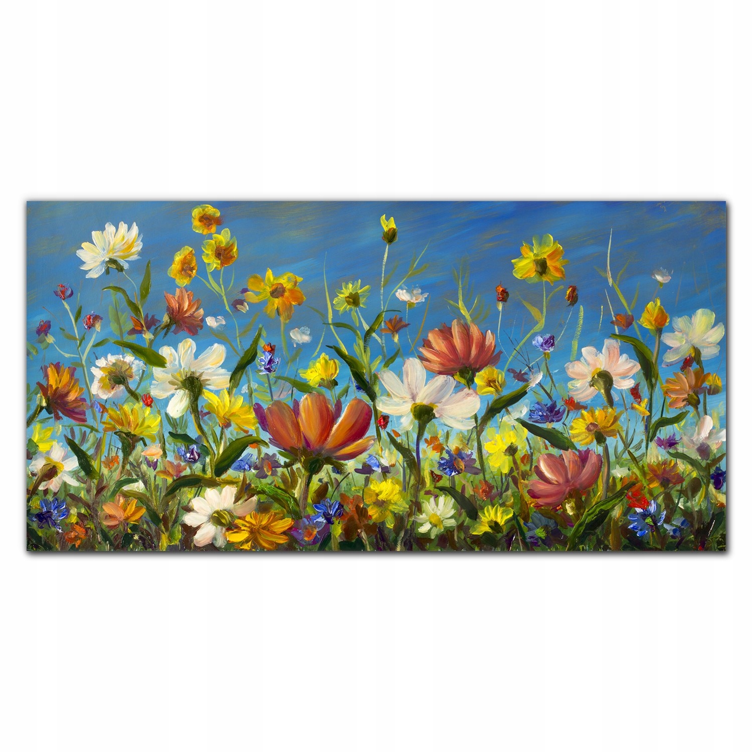 Obraz na plátne Maľba kvety lúka 140x70 cm