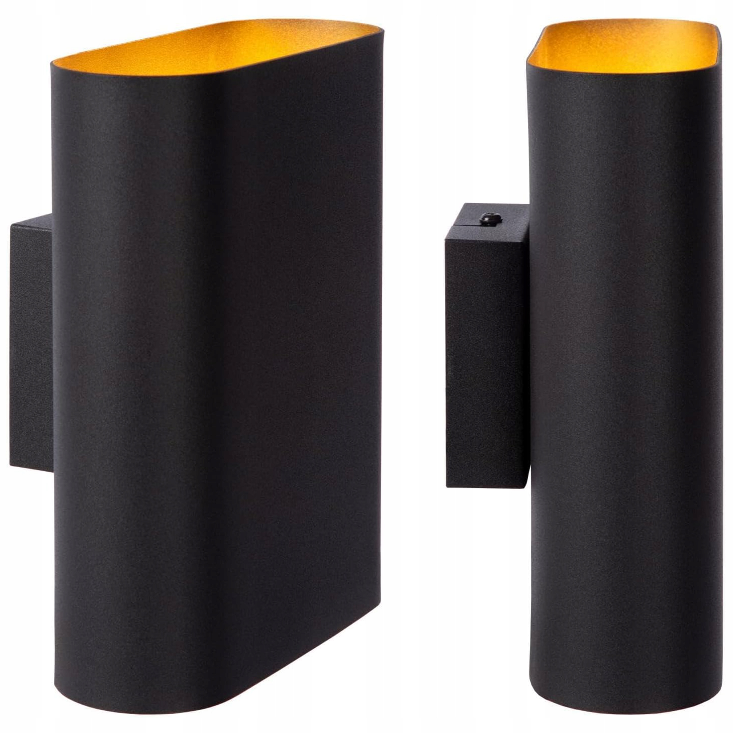 Vnitřní nástěnná lampa Lucide Ovalis černá 2x E14 kovová, stmívatelná