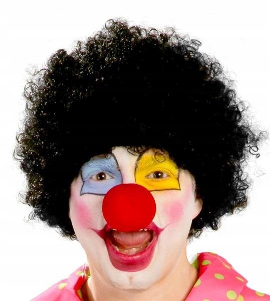 

Peruka Klaun Klauna Clown Afro Kręcone Czarna Loki