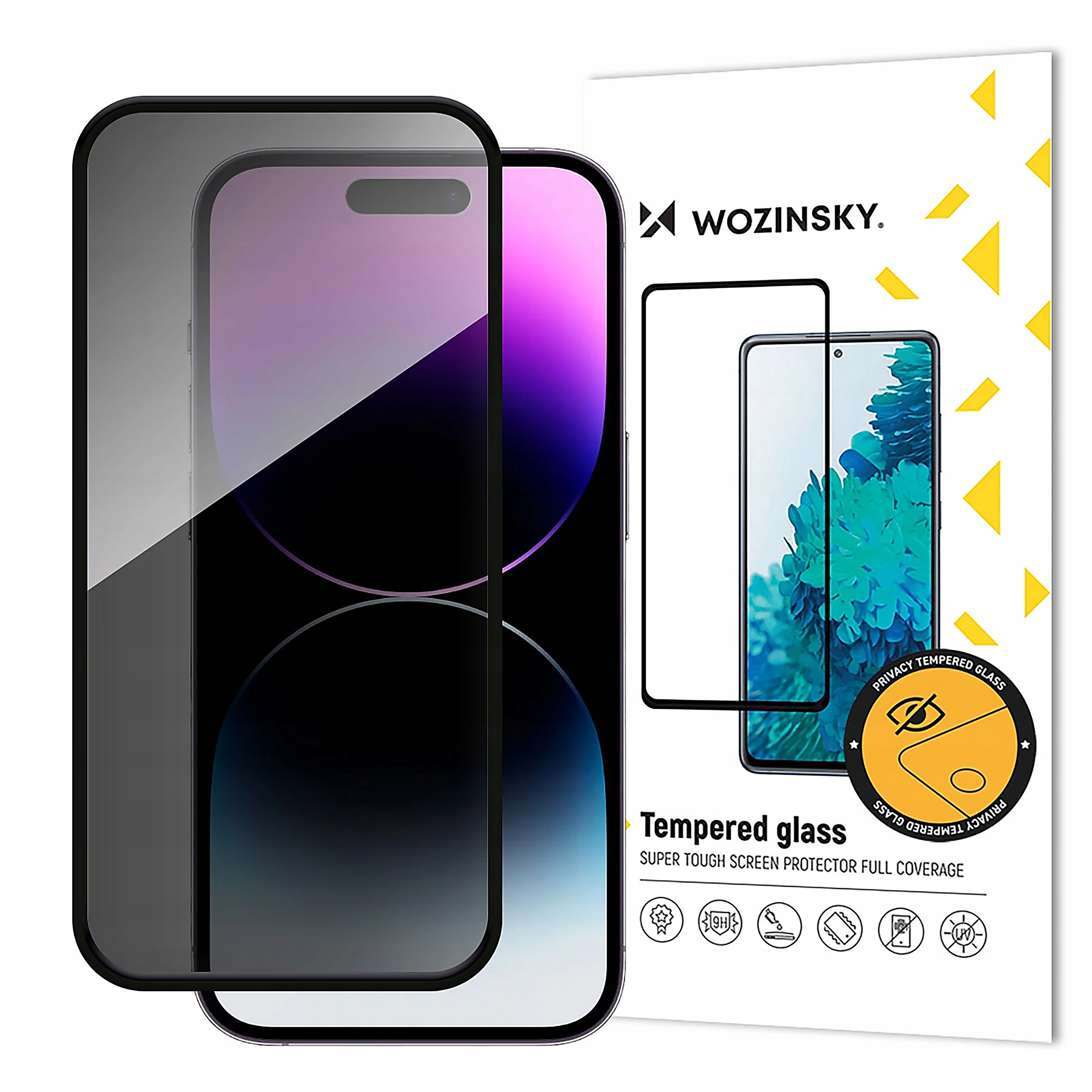 Szkło hartowane Wozinsky Privacy Glass prywatyzujące do iPhone 16 Pro Max
