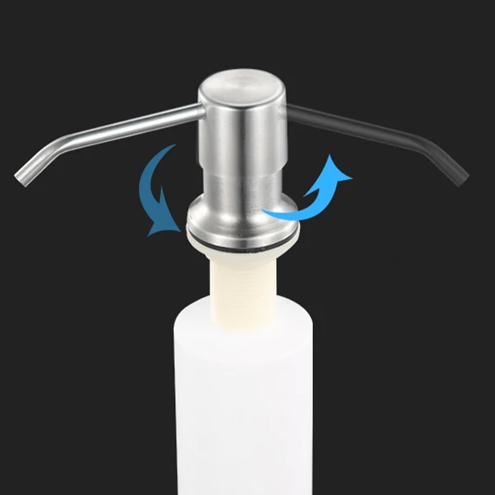 DOZOWNIK DO PŁYNU do naczyń mydła ZLEWOZMYWAKA ZLEWU CHROM 350ml Pojemność pojemnika 320 ml