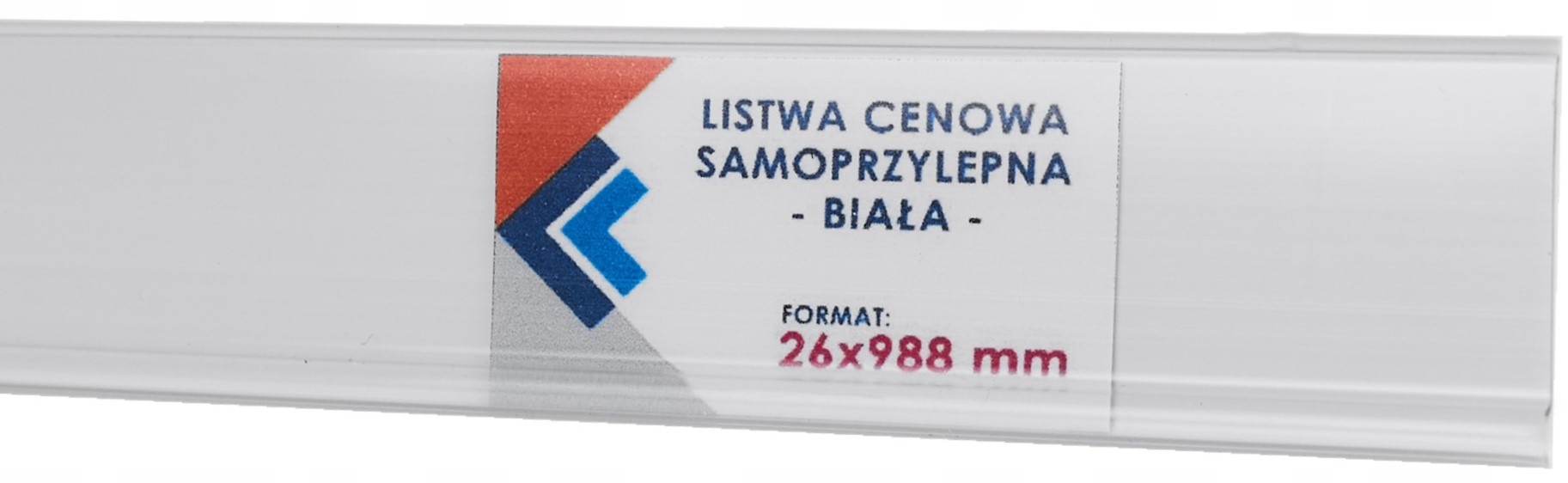 LISTWA CENOWA SAMOPRZYLEPNA Z OSŁONKĄ PRZECIWPYŁOWĄ - 26X988 MM - 10 SZT