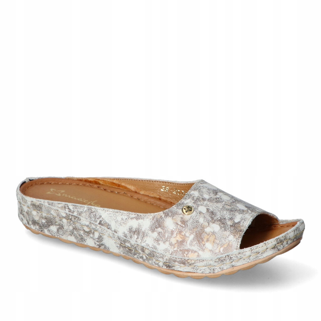 Nazouváky Maciejka 02628-46/00-1 Bronz/Zlaté květy 39