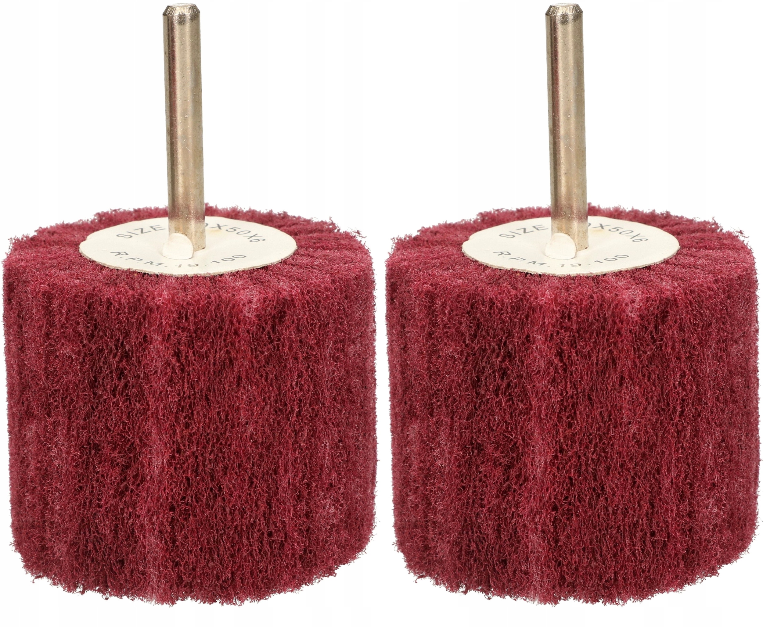 WŁÓKNINA ŚCIERNA NA TRZPIENIU ŚCIERNICA 6CM 2 SZT