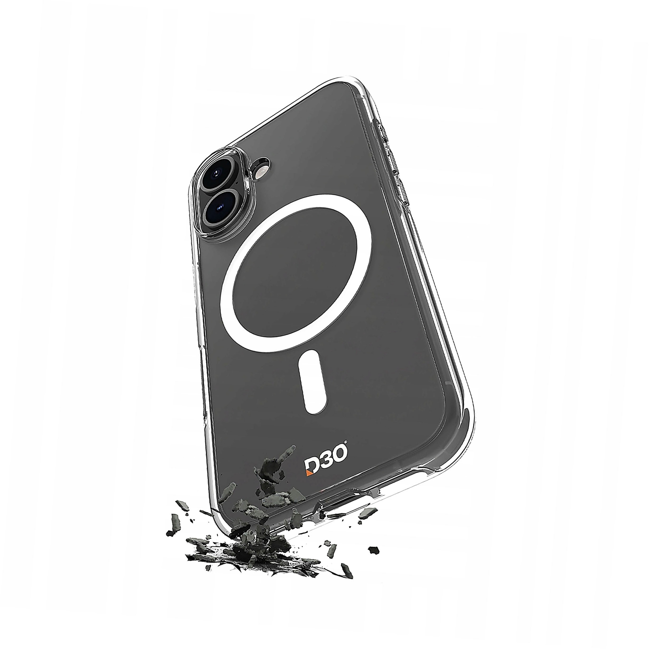 Plecki Etui silikonowe Puro Impact Clear D3O MagSafe do iPhone 16