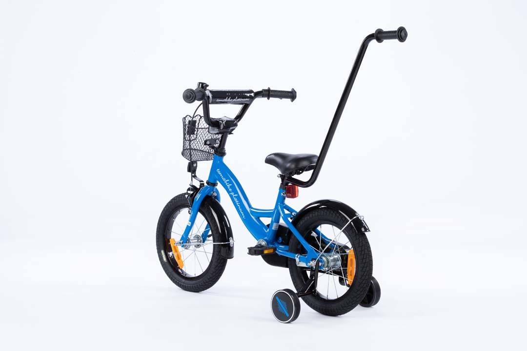 Rower Dziecięcy Rowerek 14 cali BMX KOSZ 4-6 lat Model platinum niebieski