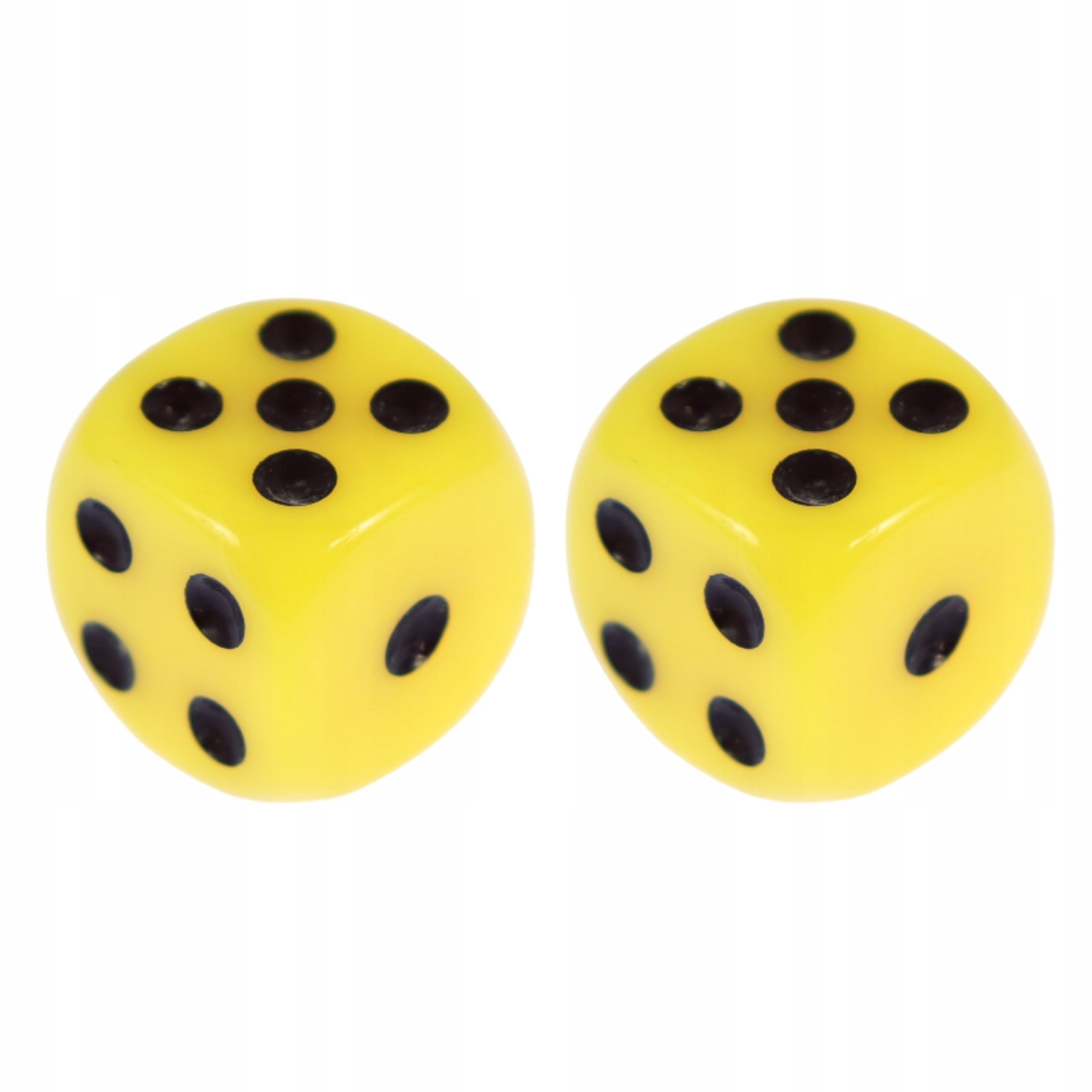 ZESTAW 2 KOSTEK K6 RPG ŻÓŁTA KOŚĆ 1,1 CM