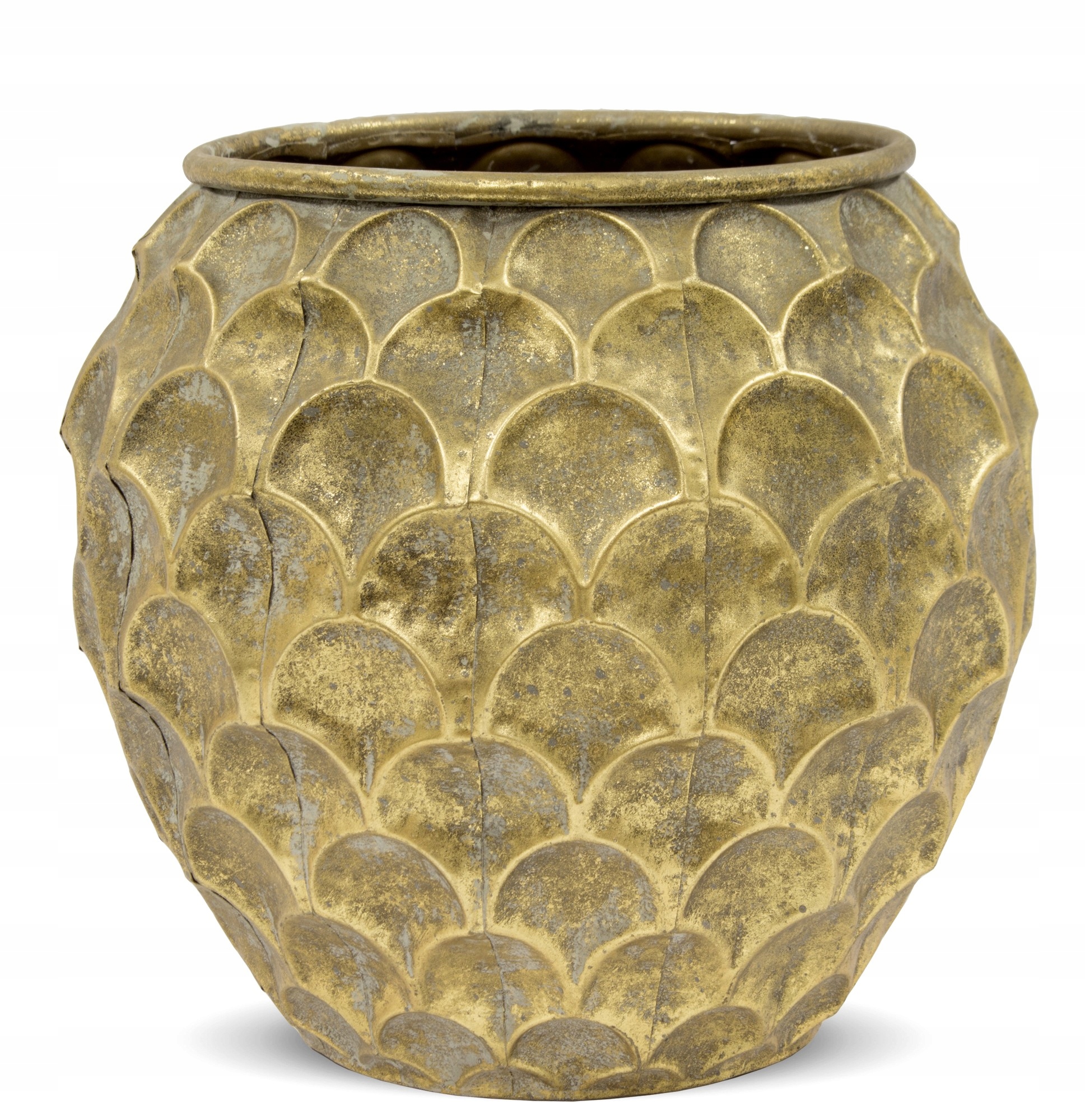 METALOWA OSŁONKA, DONICA, ZŁOTA, DEKORACJA DOMU