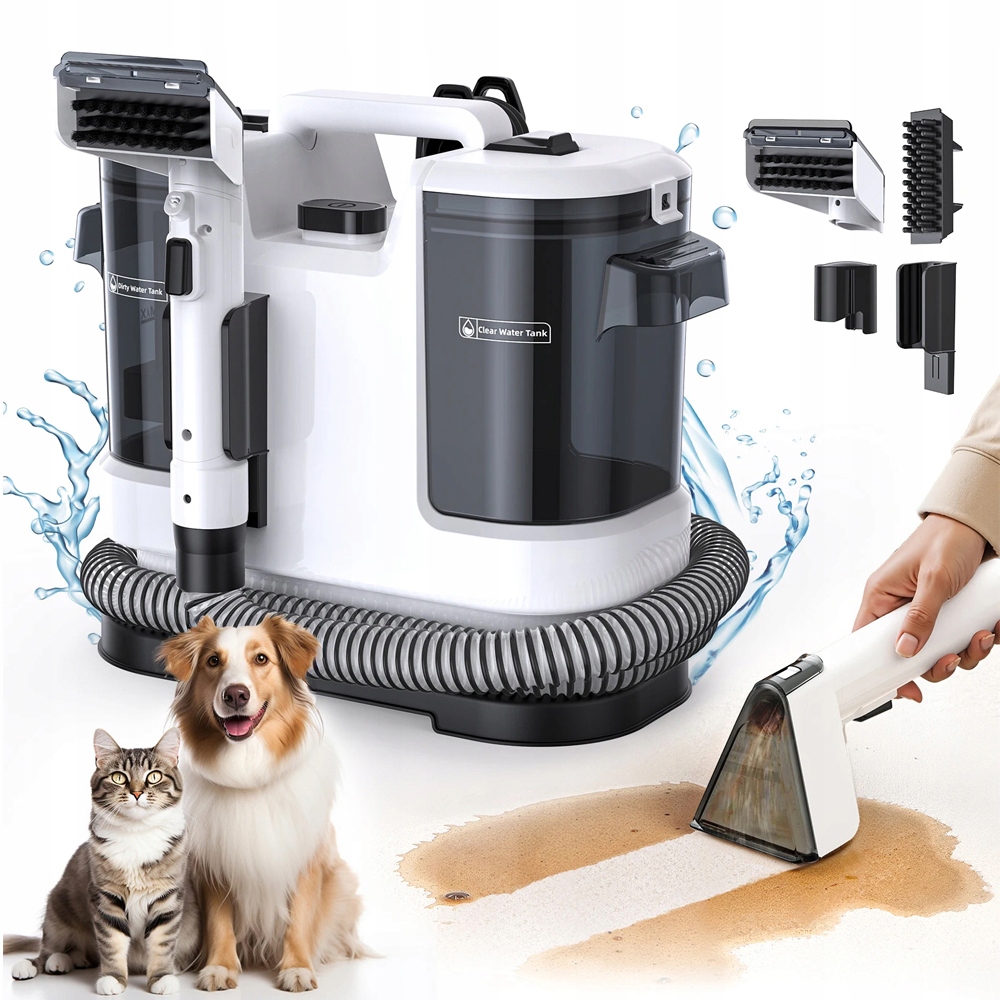 Výkonný Vysavač Pro Mokré A Suché Koberce, Rozprašování, Sání 12000 Pa