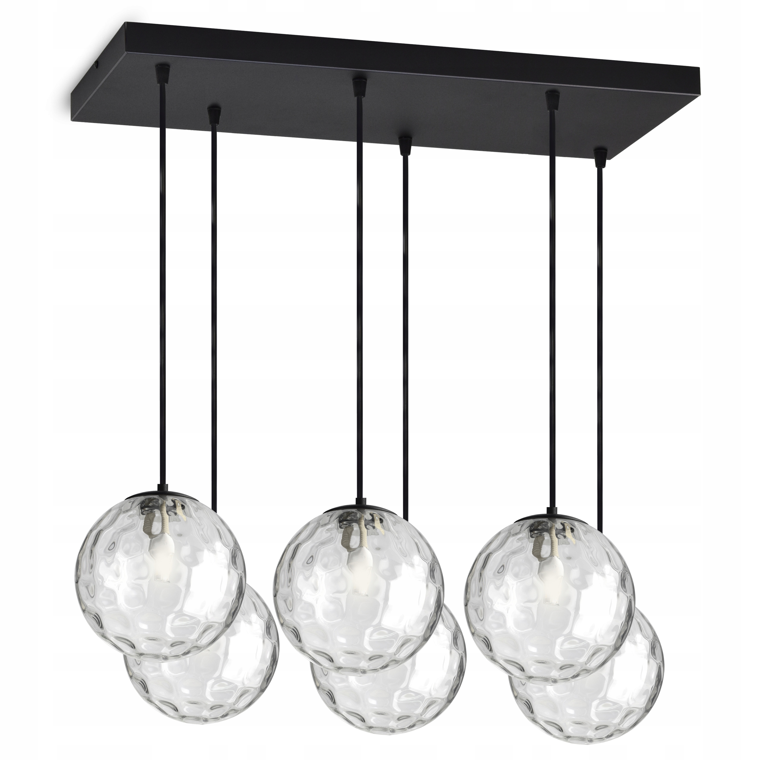 Veľká závesná stropná lampa Luster Sklenené gule AZ6 Texture Led G9