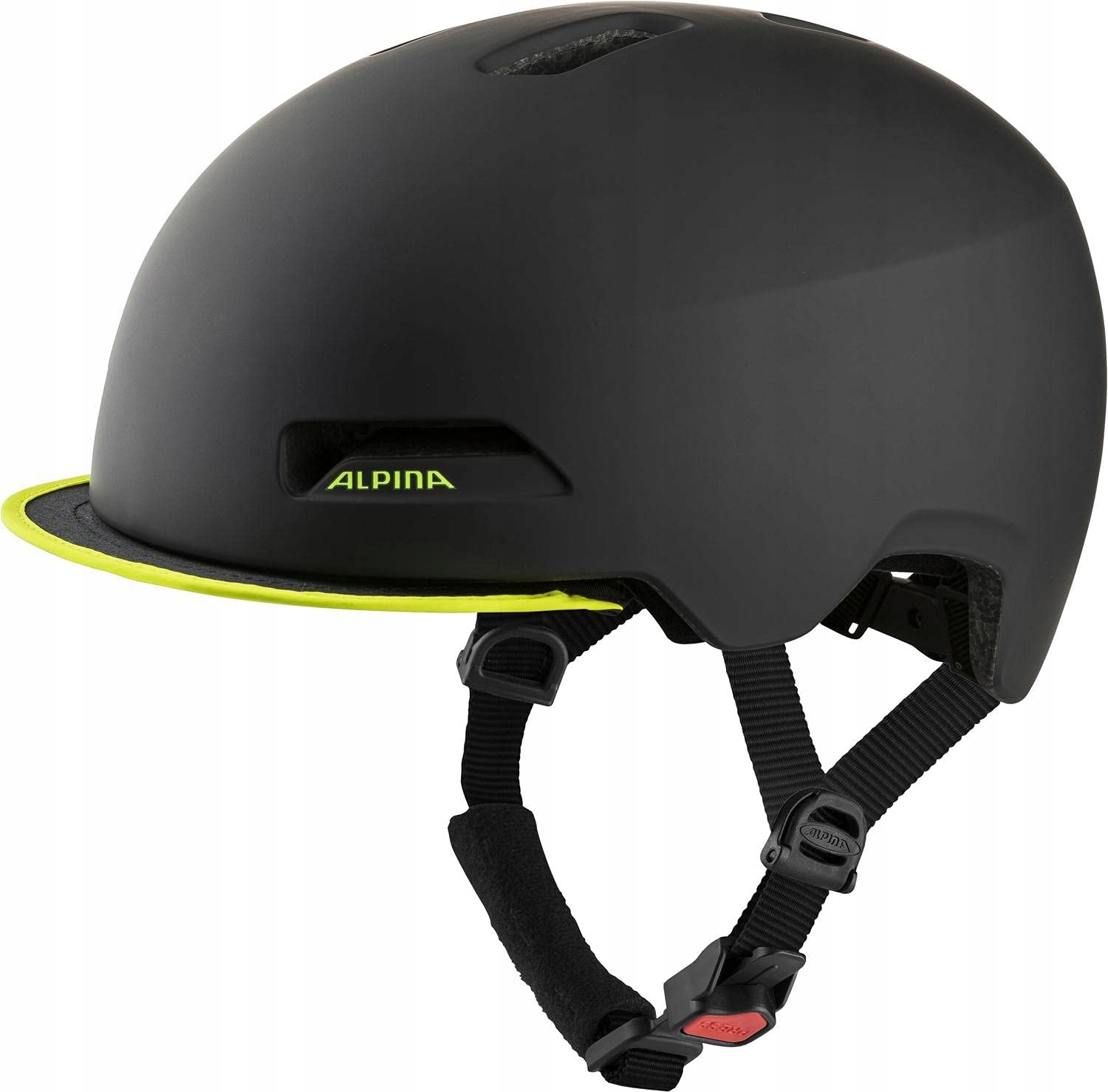 Kask rowerowy Alpina BRO0KLYN r. 57-61 Black-Neon Yellow Matt