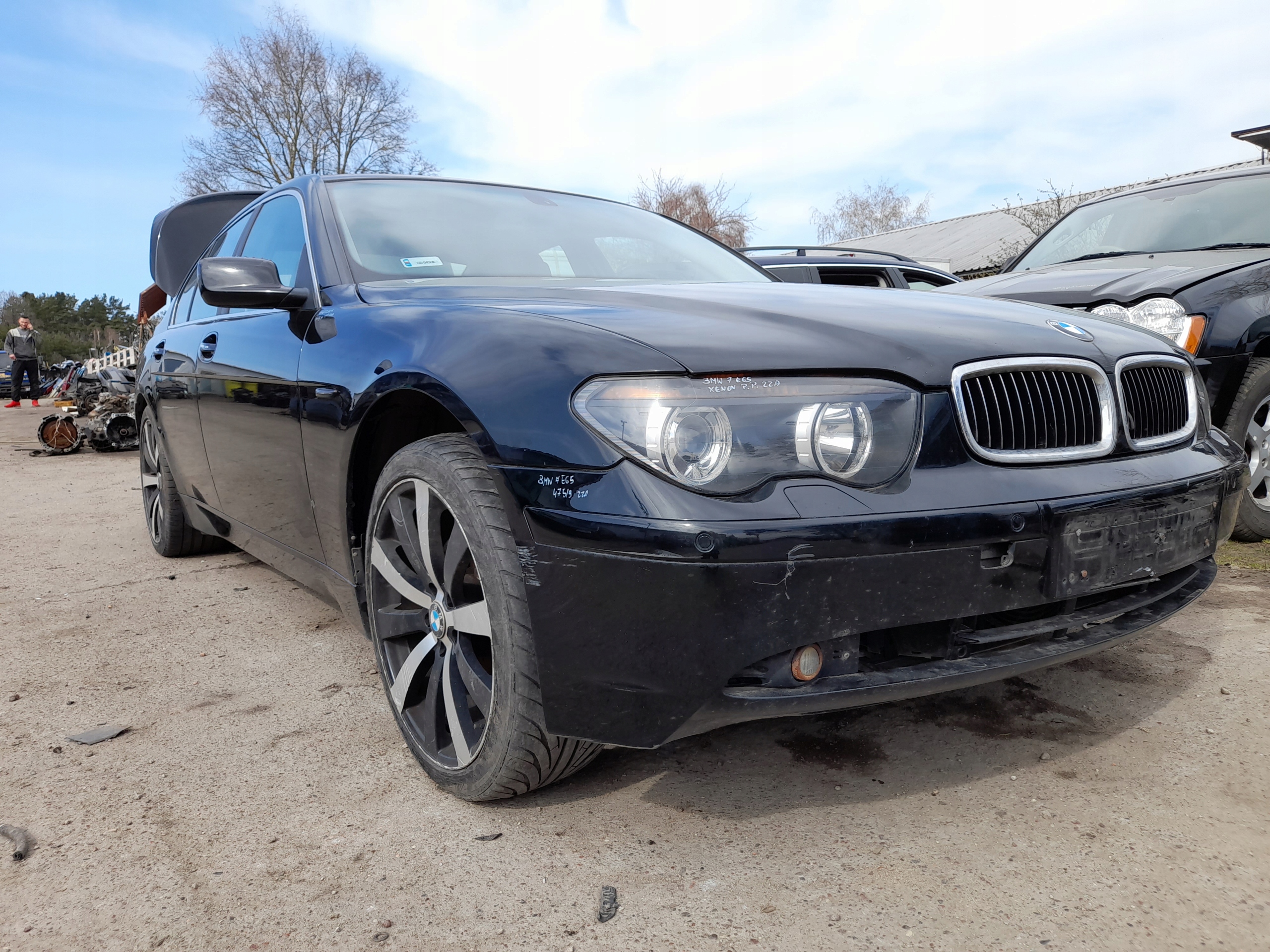 BMW серия 7 E65 крышка багажника седан задний маркировка краски 475/9