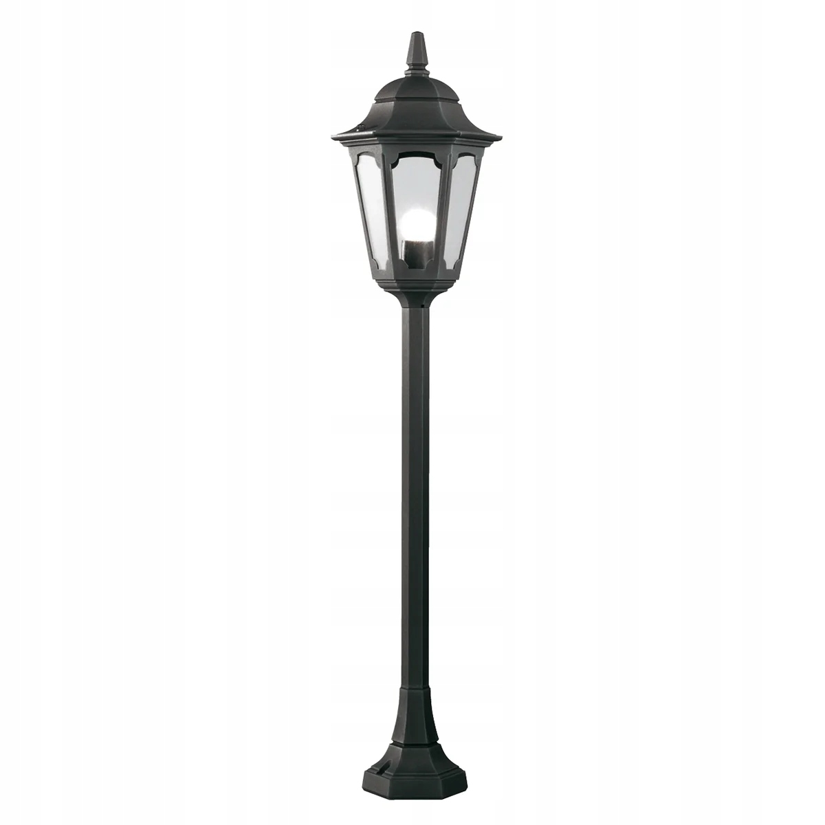 Vonkajšia stojaca lampa čierna, klasická, záhradná, stĺpik 104 cm Elstead