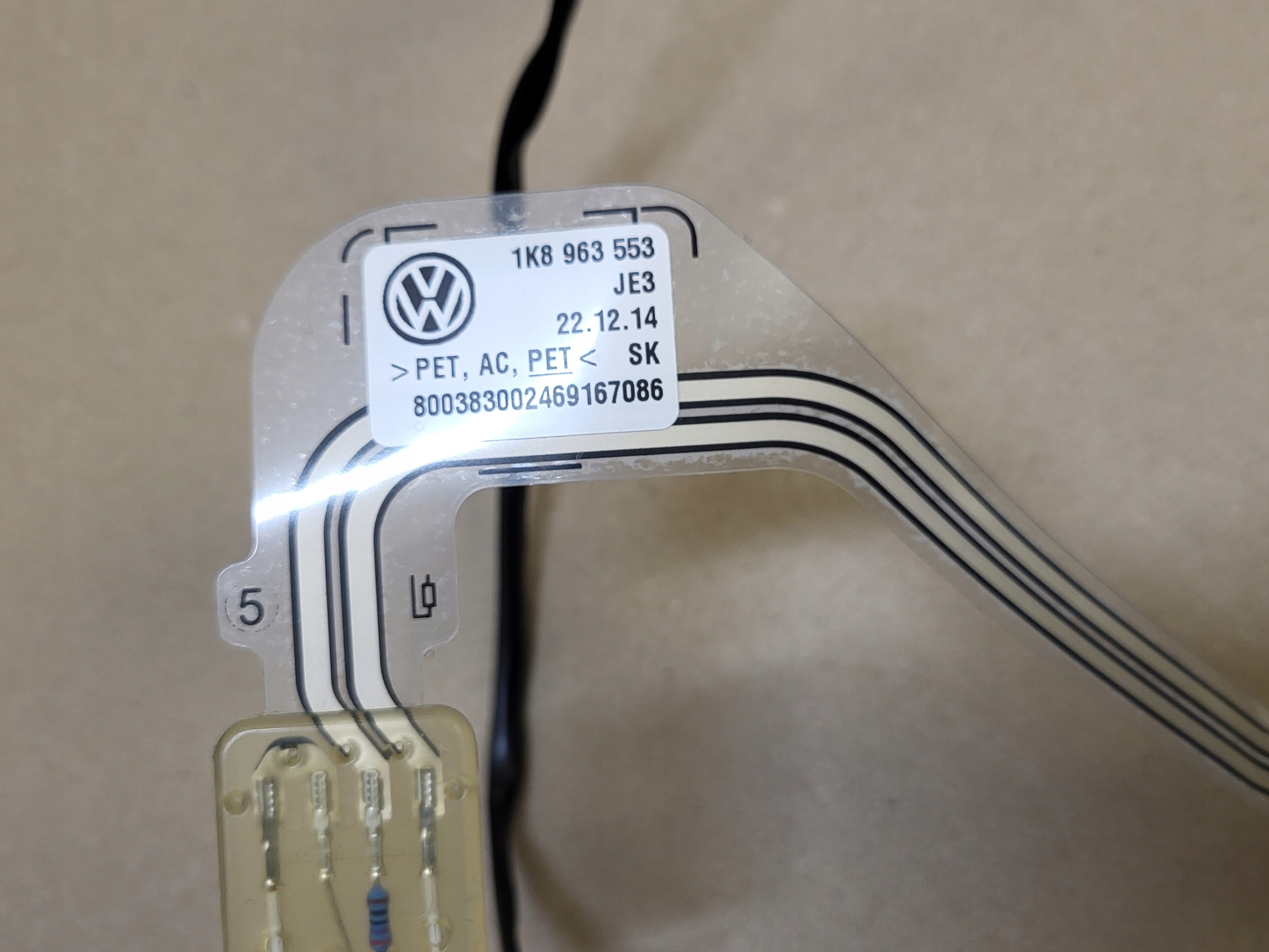 Sensor ZAJECIA SITZ MATA ZAJETOSCI SITZ vorne VW PASSAT CC 3C8 LIFT OE