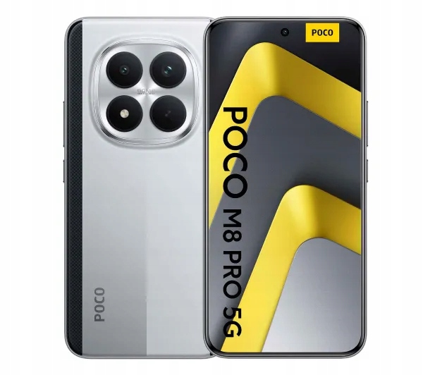 Smartfon Poco M8 Pro 5G 8/256GB 6,83'' Amoled 120Hz 50Mpix Silver Srebrny