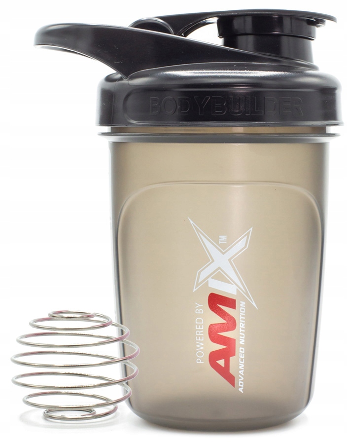 Shaker Szejker 300 ml Amix szczelny z kulką czarny
