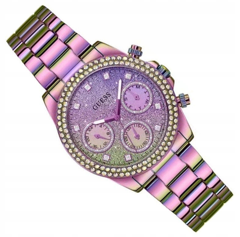 Dámské Elegantní Fialové Hodinky Guess Confetti GW0483L5 Zirkony