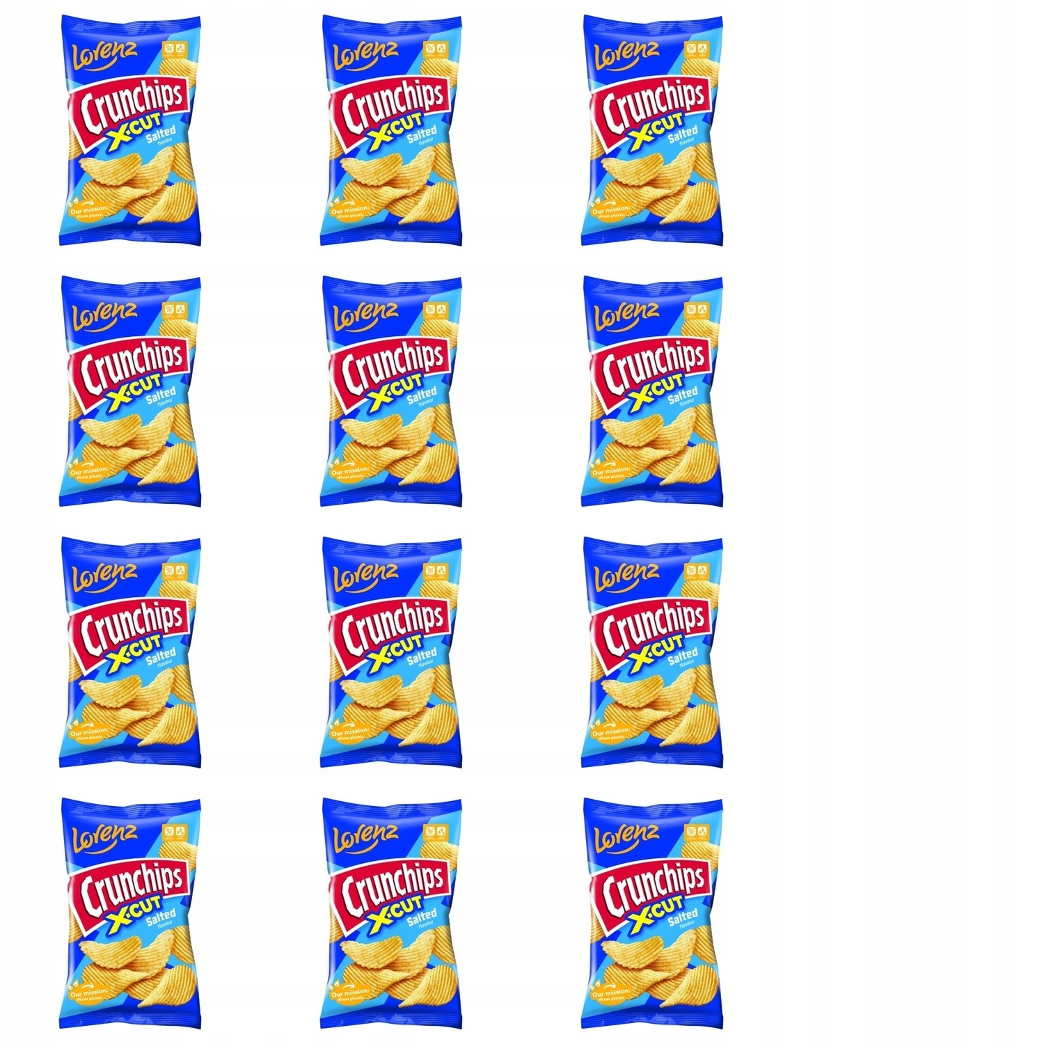 12x 130g Crunchips x-cut salted chipsy Karton