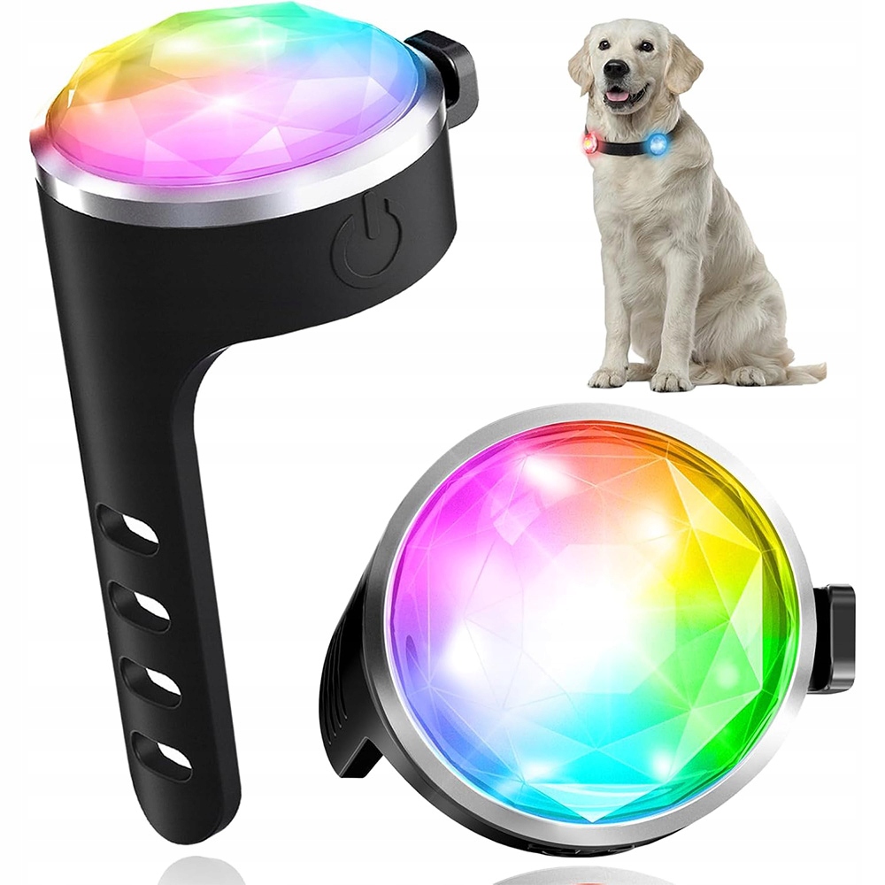 Světlo Na Obojek Pro Psa Kočku Rgb 8 Světelných Režimů Nabíjení Typu C