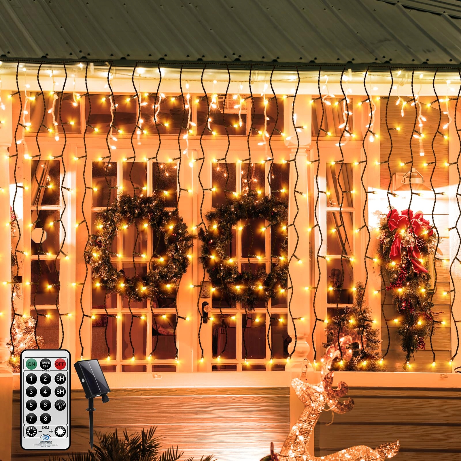 GOVEE Inteligentne Lampki Zewnętrzne 30M RGBIC LED IP65 Alexa App — miniatura 14