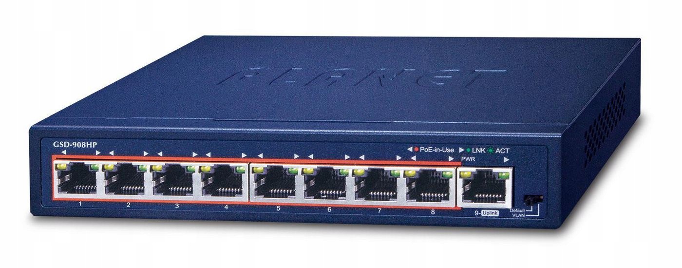 Planet 8portový gigabitový switch 10/100/1000 Mb/s