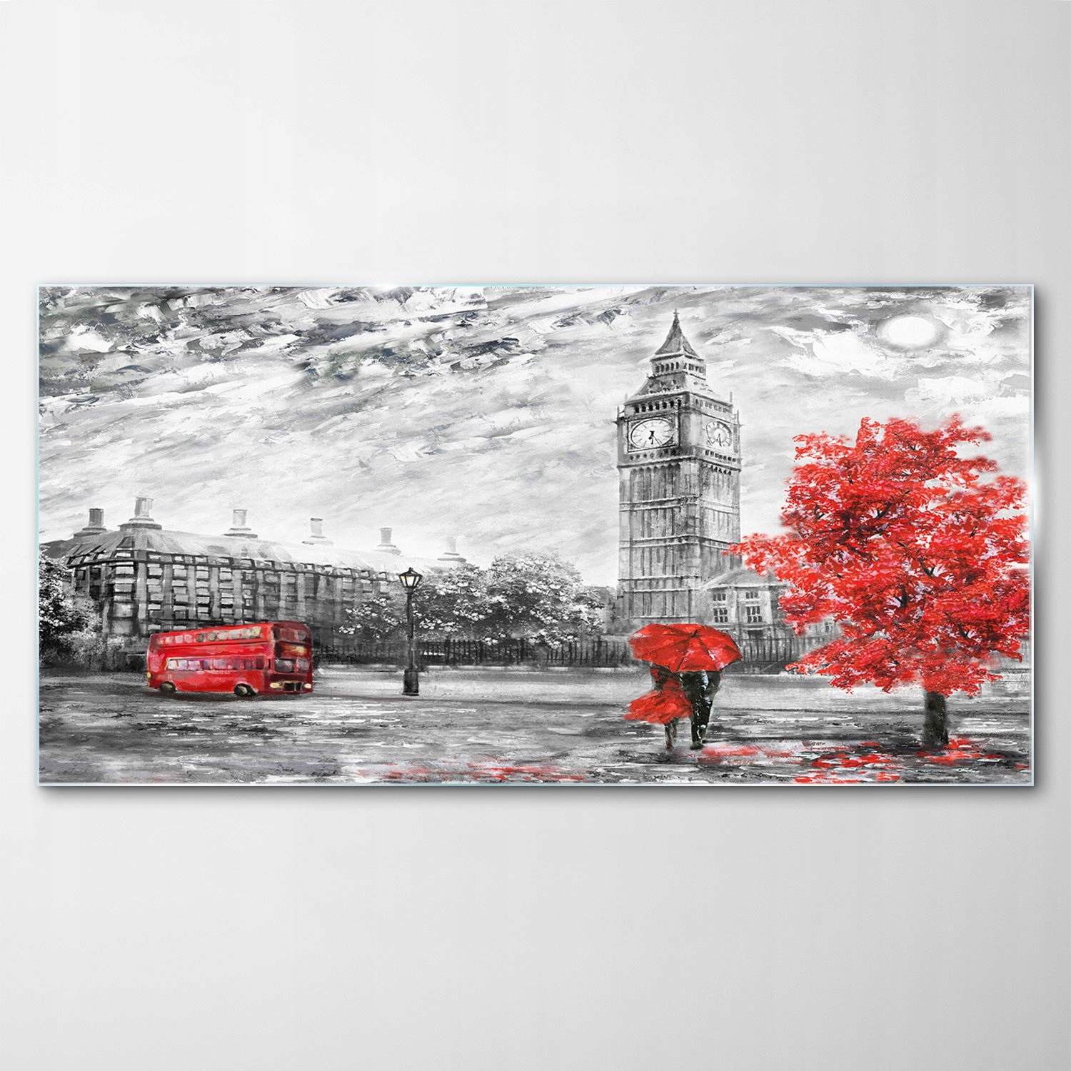 

Obraz na Szkle Dekor Londyn Big Ben Bus 120x60