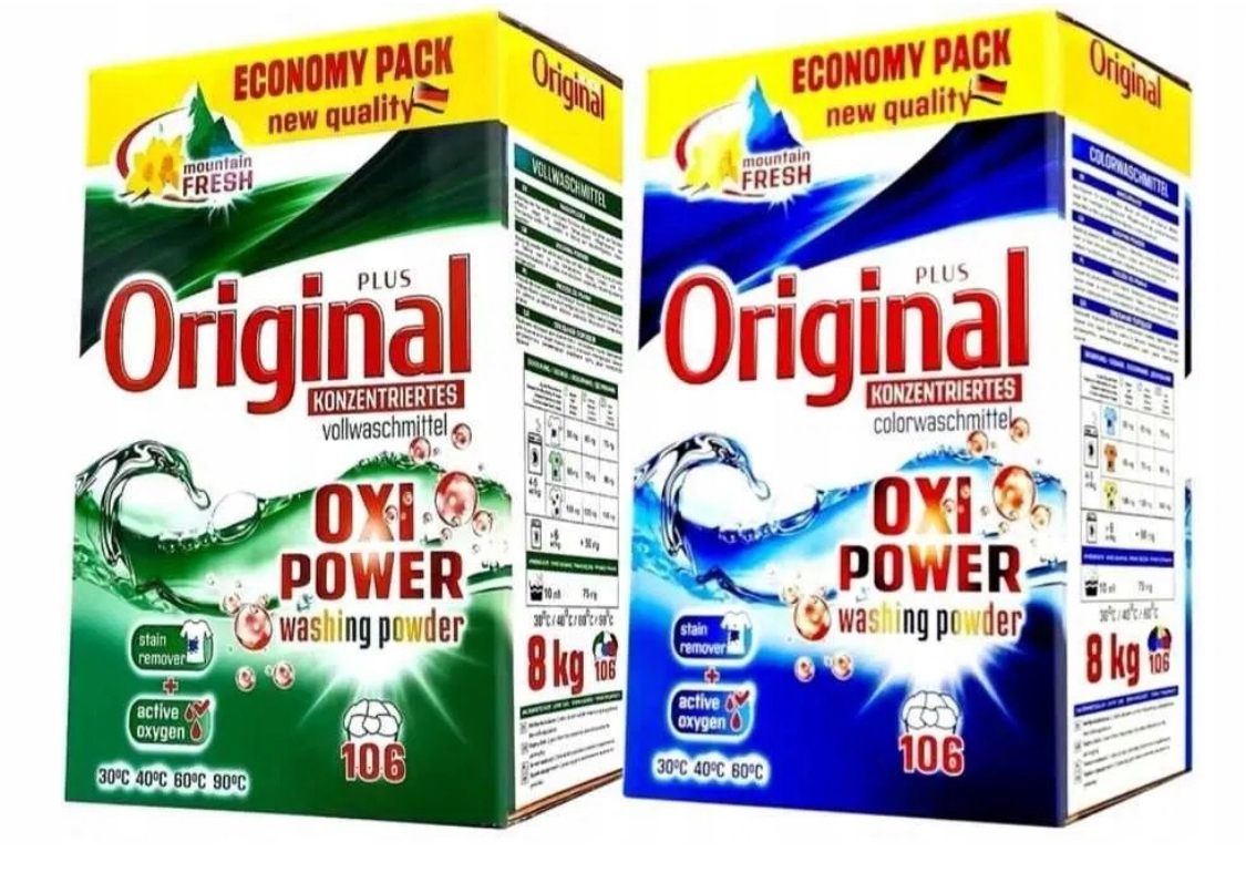 Levně Sada 2 x Prací prášek Original 2 x 8 kg univerzální barva