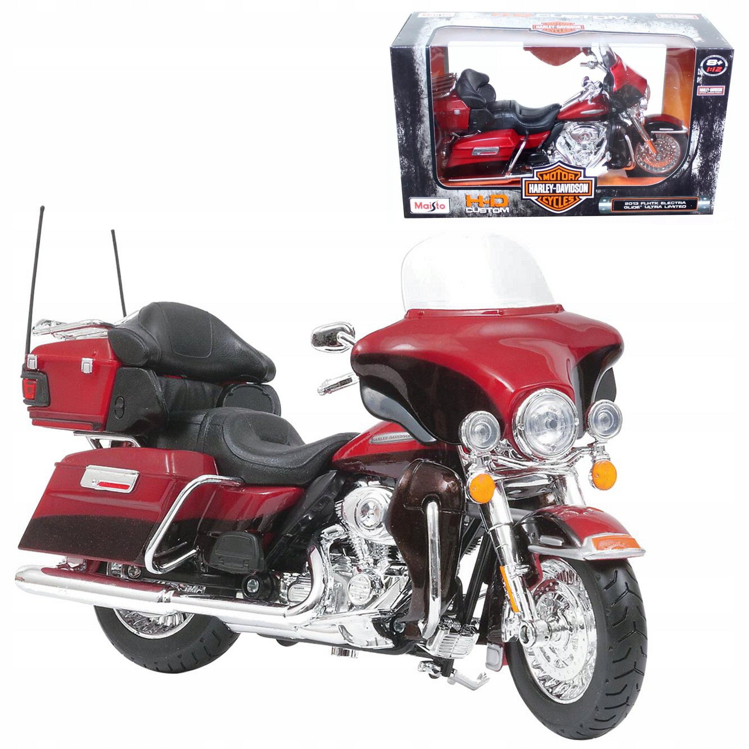 Harley Davidson 2013 Flhtk Electra Glide Ultra Limited v měřítku 1:12 Maisto