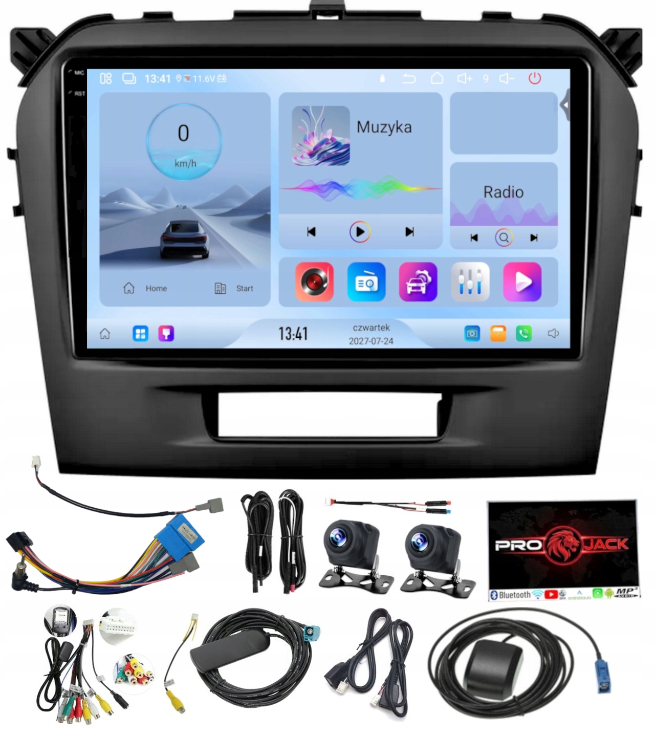 Rádio Gps Android Bt Suzuki Vitara 2015-2024 Carplay Wifi Usb 4GB 64GB Sim
